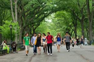 Kaplan students in Central Park